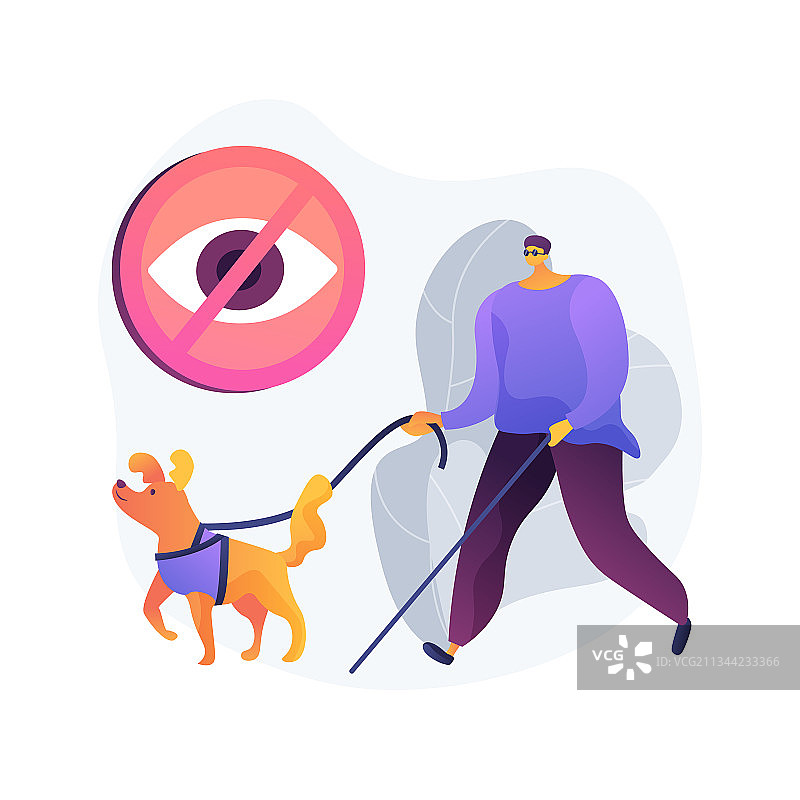 失明和视力丧失抽象概念图片素材