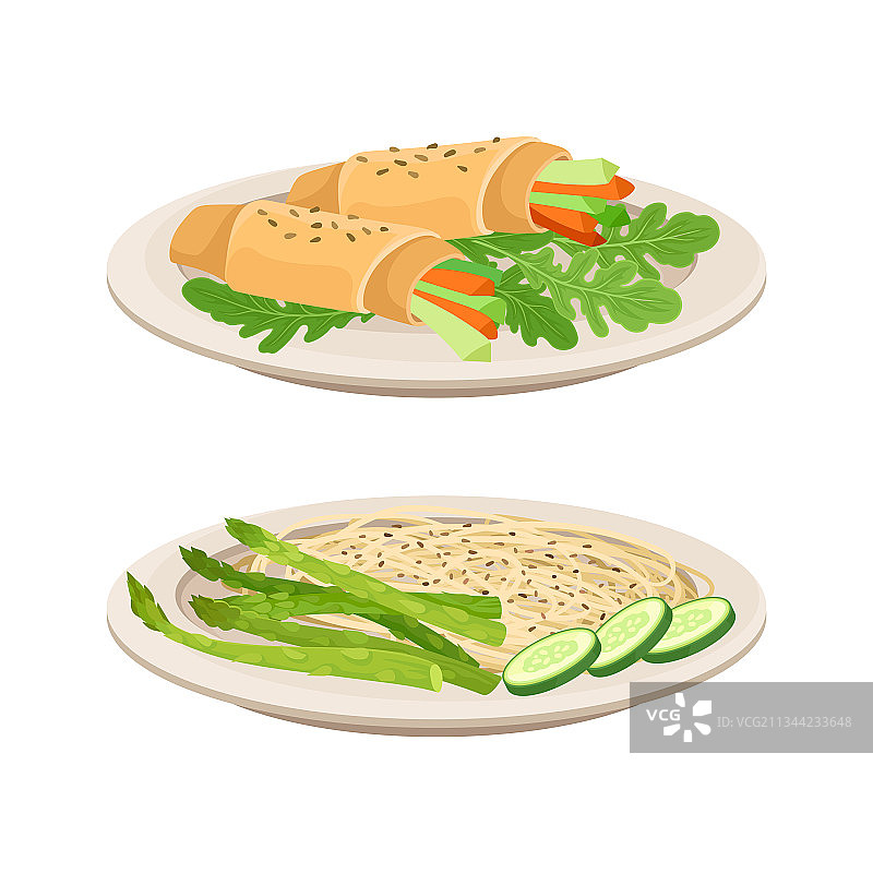 纯素面条主菜图片素材