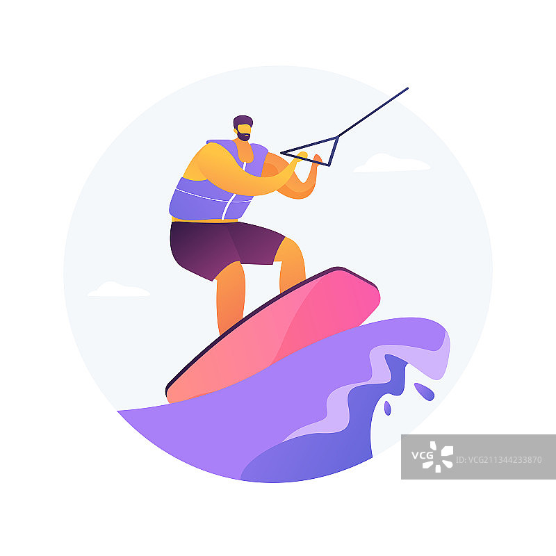 尾波滑水抽象概念图片素材