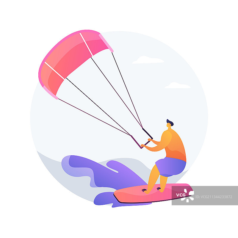 风筝冲浪抽象概念图片素材