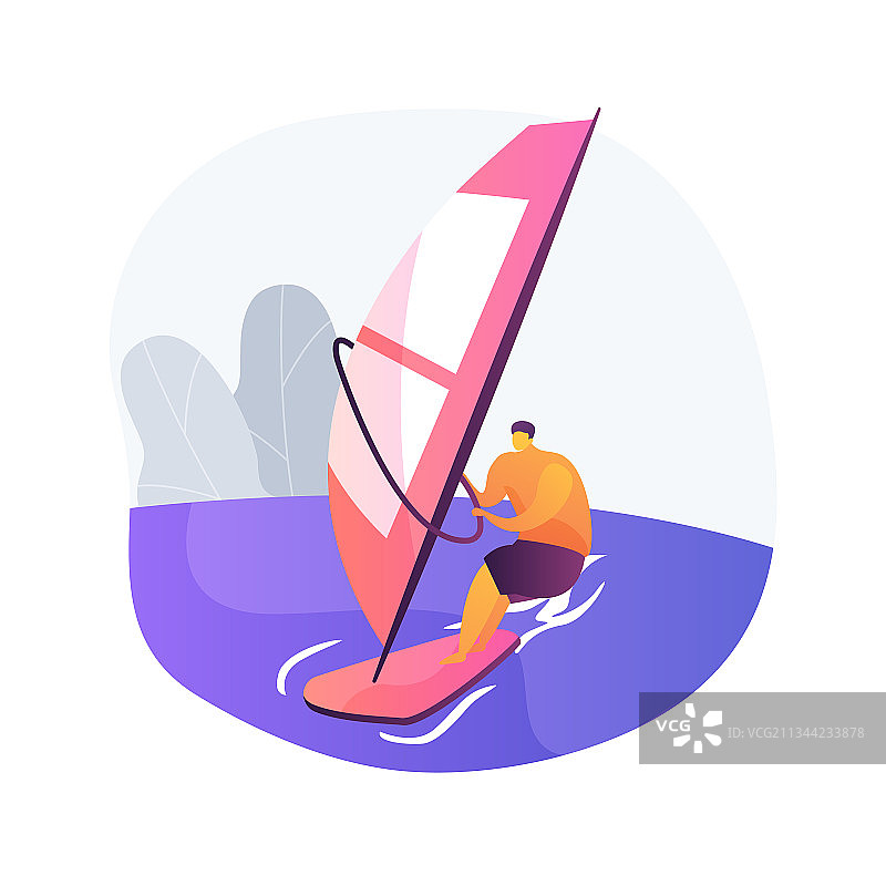 抽象风帆冲浪概念图片素材