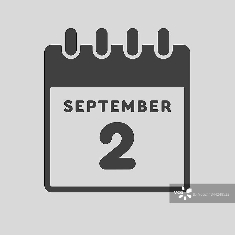 9月2日日期图标日历模板图片素材