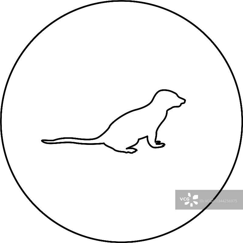 站立的猫鼬剪影图片素材