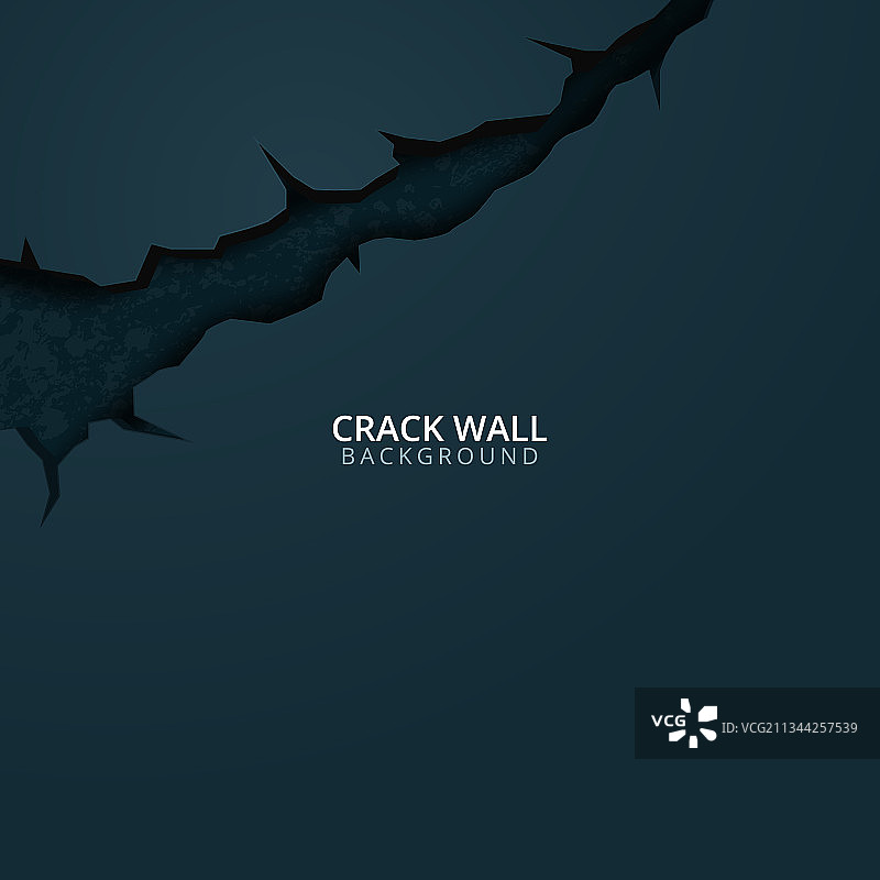 墙上带空间的裂缝banner图片素材