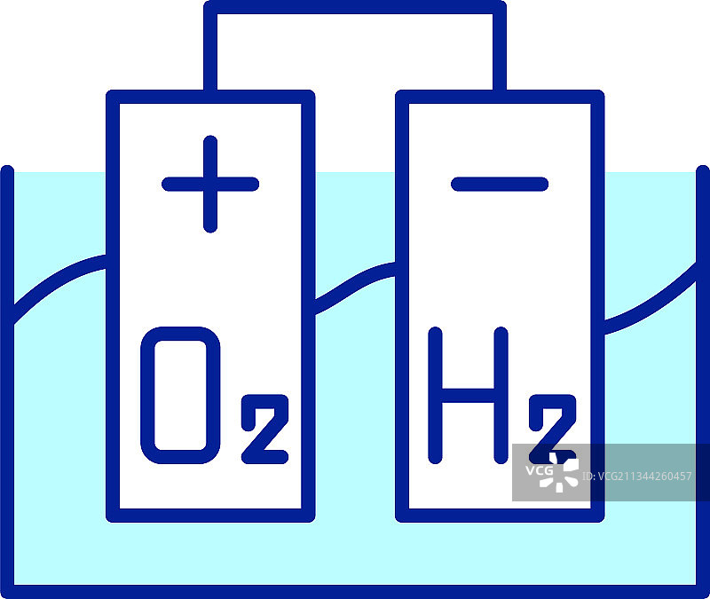 氢气生产RGB颜色图标图片素材