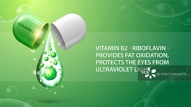 维生素B2绿色信息抽象海报图片素材