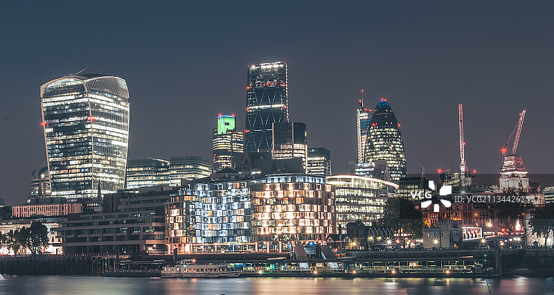 伦敦金融城夜景图片素材