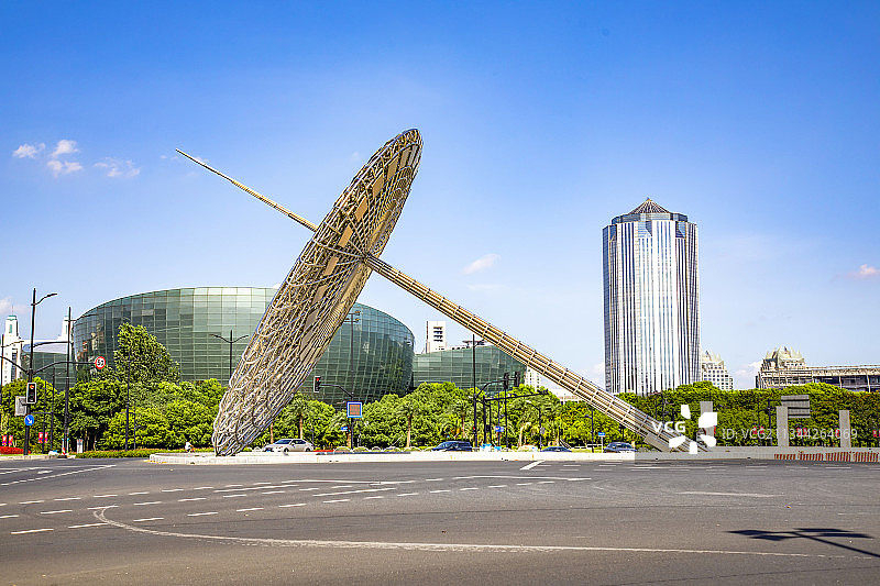 上海世纪公园日晷雕塑图片素材