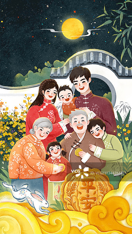 中秋节插画图片素材