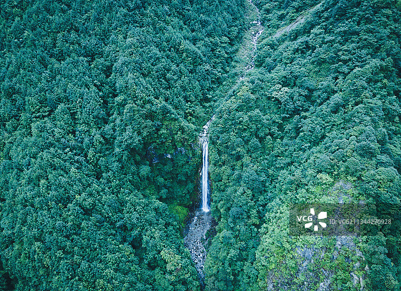 航拍瀑布风光图片素材