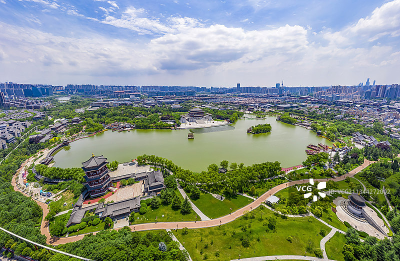 西安大唐芙蓉园全貌图片素材