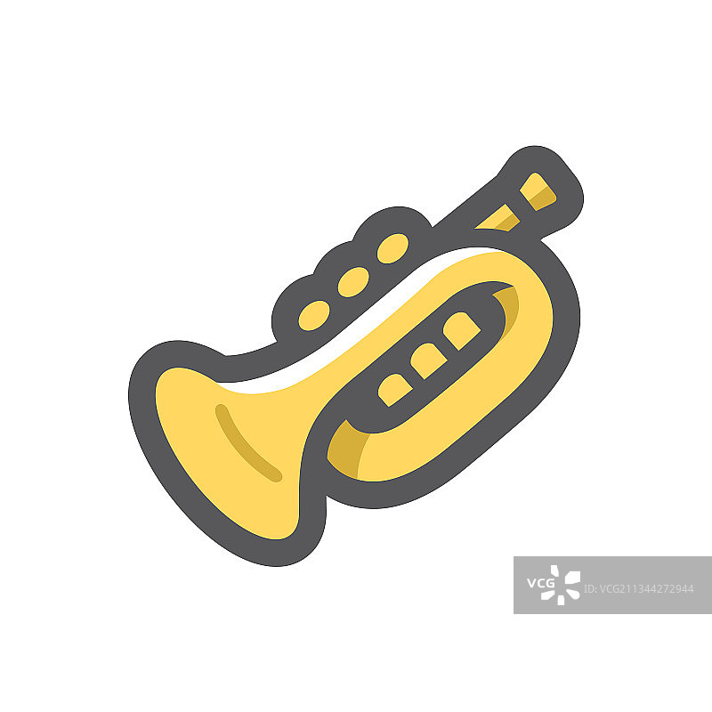 喇叭管乐器图标卡通图片素材