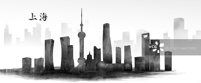 中国风上海东方明珠地标建筑图片素材