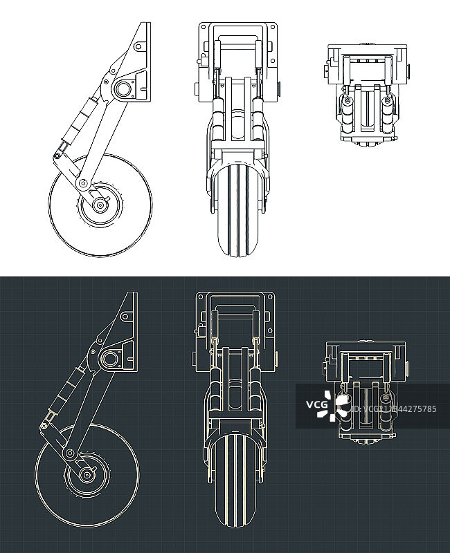 前起落架图纸图片素材