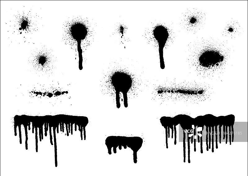 涂鸦喷绘banner喷漆组合图片素材