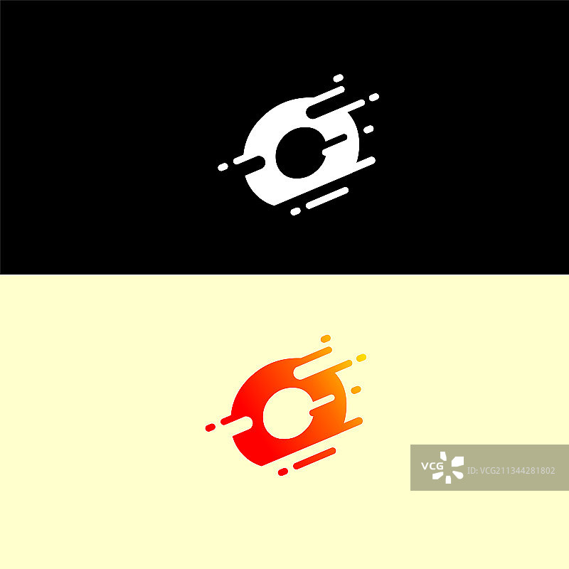 动态抽象字母Logo设计模板图片素材