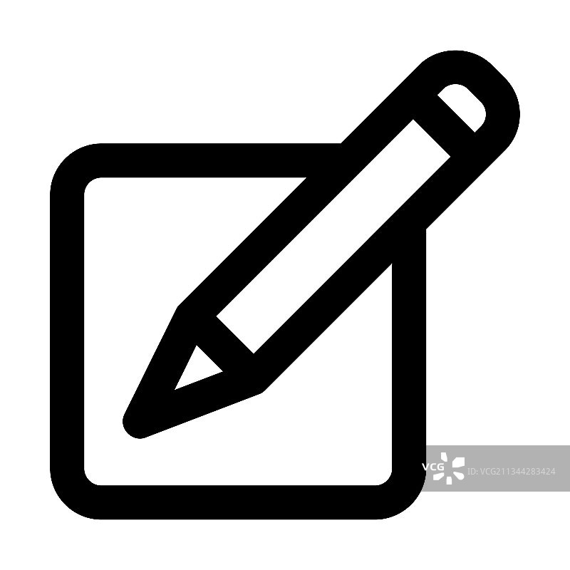 任何项目的线性风格编辑图标图片素材