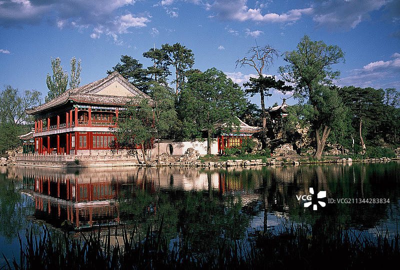 避暑山庄烟雨楼图片素材