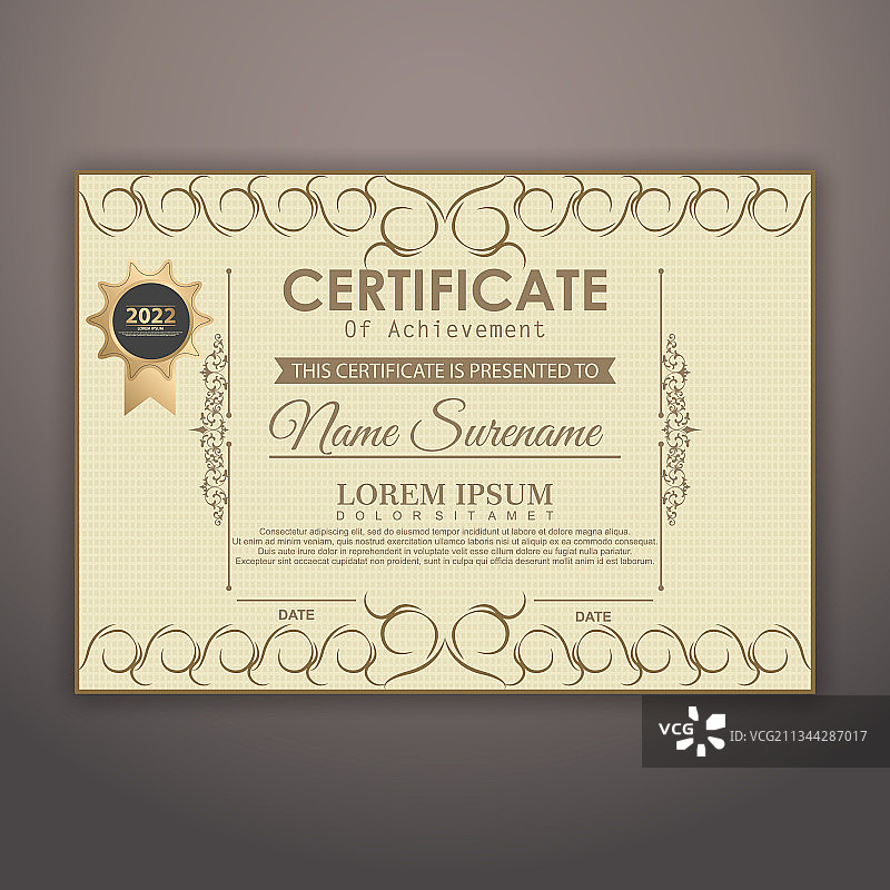 现代的证书图片素材