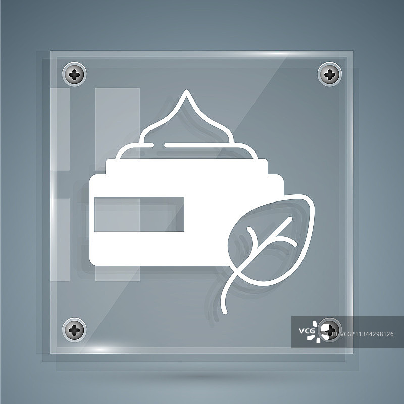 白色有机化妆品图标，白色背景图片素材