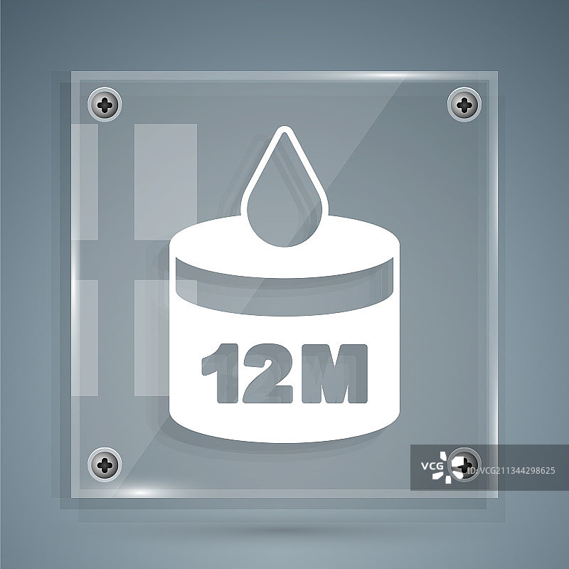 白色有机化妆品图标，白色背景图片素材