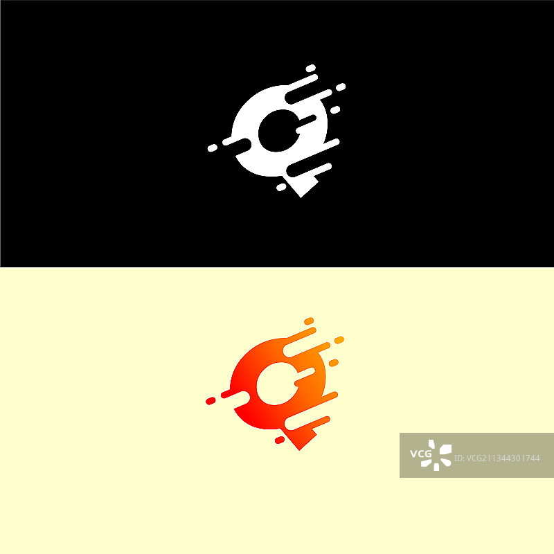 动态抽象字母Logo设计模板图片素材