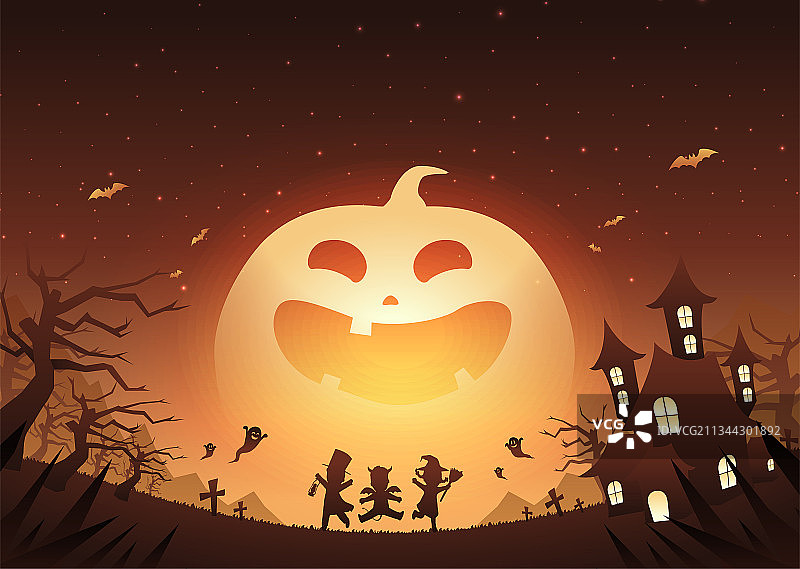 万圣节南瓜插画图片素材