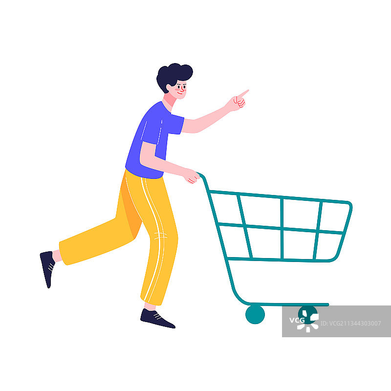 网上购物移动支付插画人物网购促销活动海报图片素材