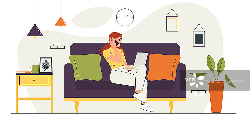 带着笔记本电脑的女商人图片素材