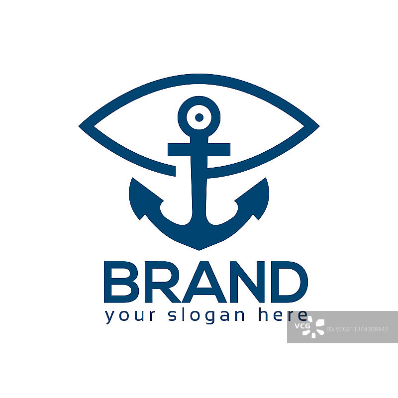 船舶维修Logo扁平设计图片素材