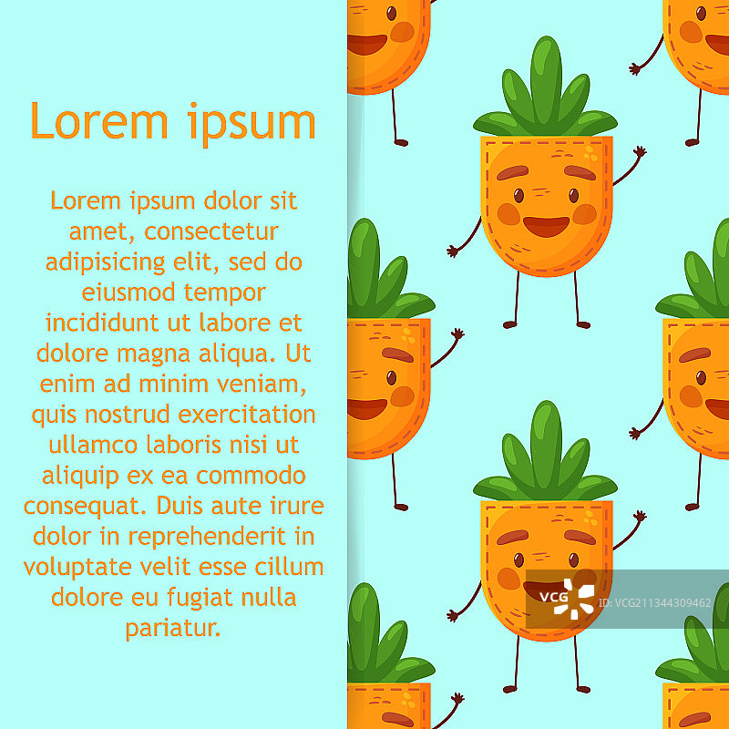 胡萝卜形贴袋无缝图案图片素材