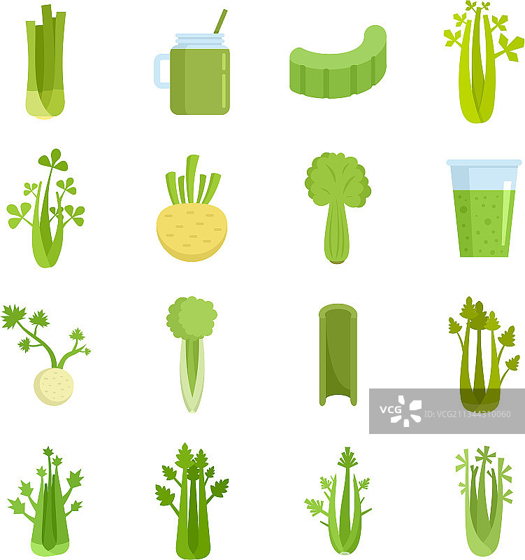 平面隔离的芹菜图标图片素材