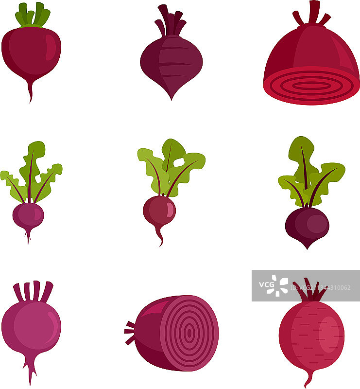 甜菜图标扁平化设计图片素材