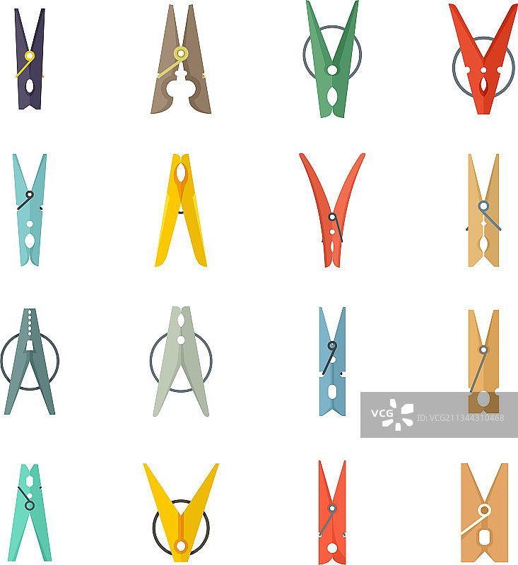 衣夹图标平面设计合集图片素材