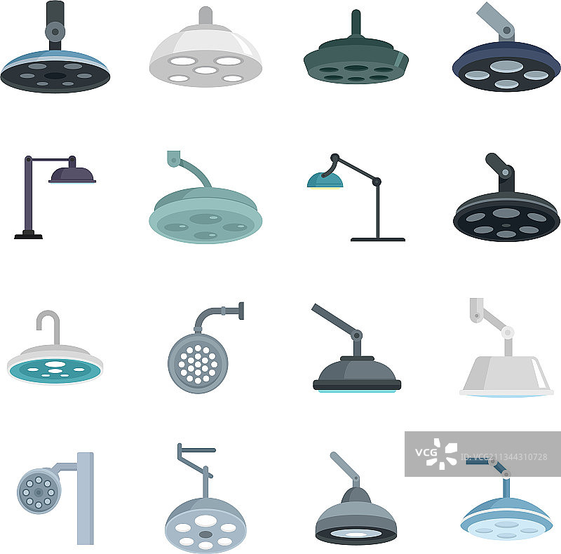 手术灯图标平面隔离图片素材