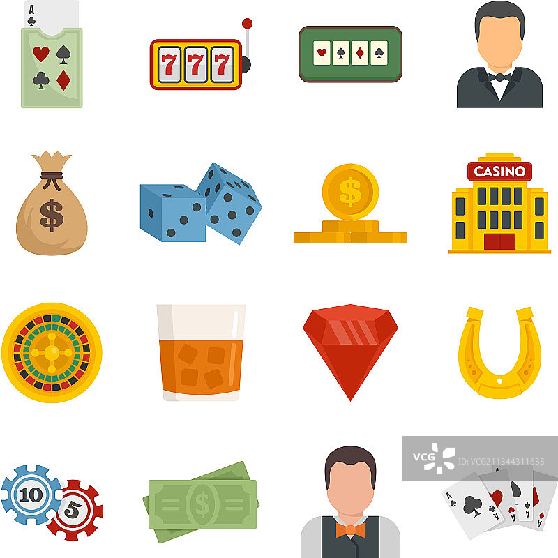 庄家图标扁平隔离设置图片素材