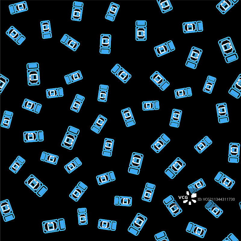 公交车票线性图标无缝图案图片素材