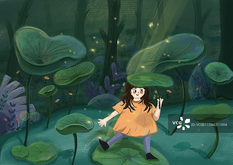 荷叶尖尖脚。图片素材