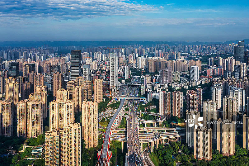 航拍重庆鹅公岩立交图片素材