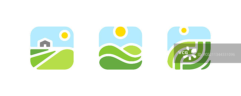 农场阳光田野农业Logo或图标图片素材