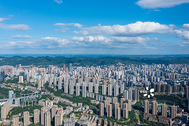 航拍重庆南坪都市风光图片素材