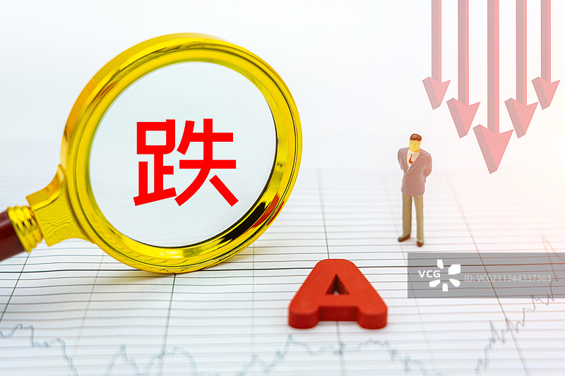 A股股市熊市大跌暴跌概念图片素材