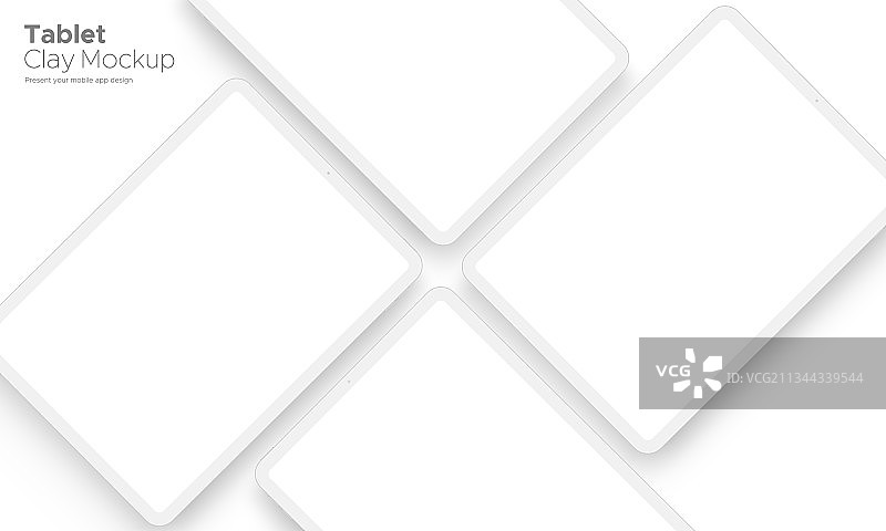 带空白屏幕的泥板电脑模型图片素材