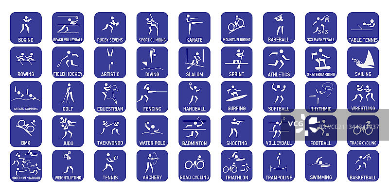 夏季设置象形文字图片素材