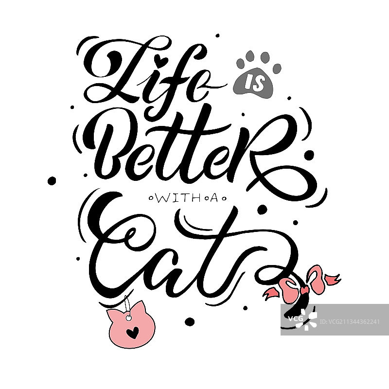 宠物日：有猫的生活更美好图片素材