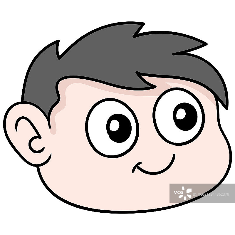 胖乎乎的脸颊男孩图片素材