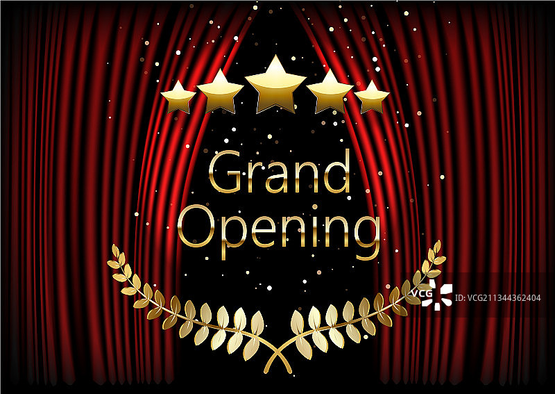 金色纸屑盛大开业活动设计图片素材