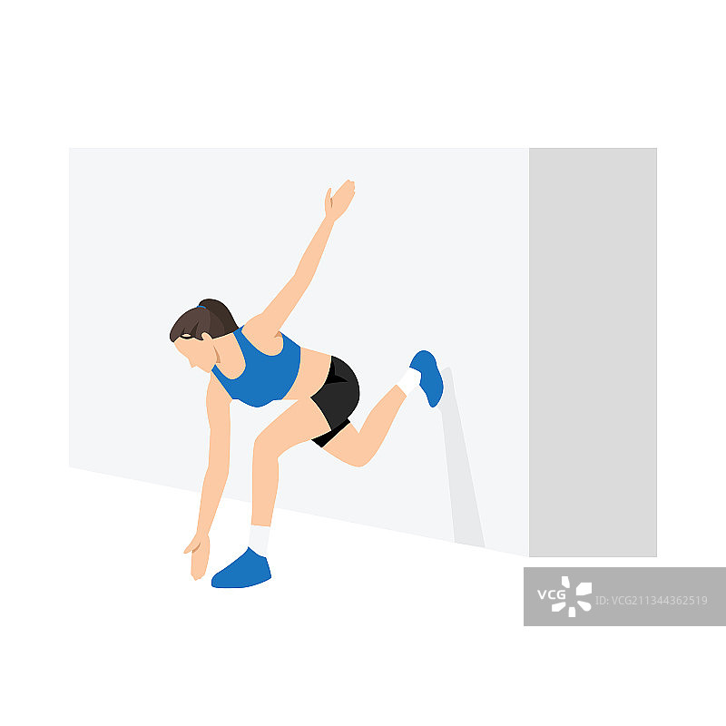 做弓步运动的女人图片素材