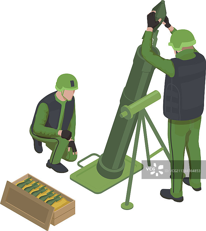 军队2.5D图标图片素材