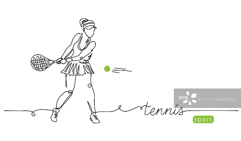 网球运动员简约背景banner图片素材